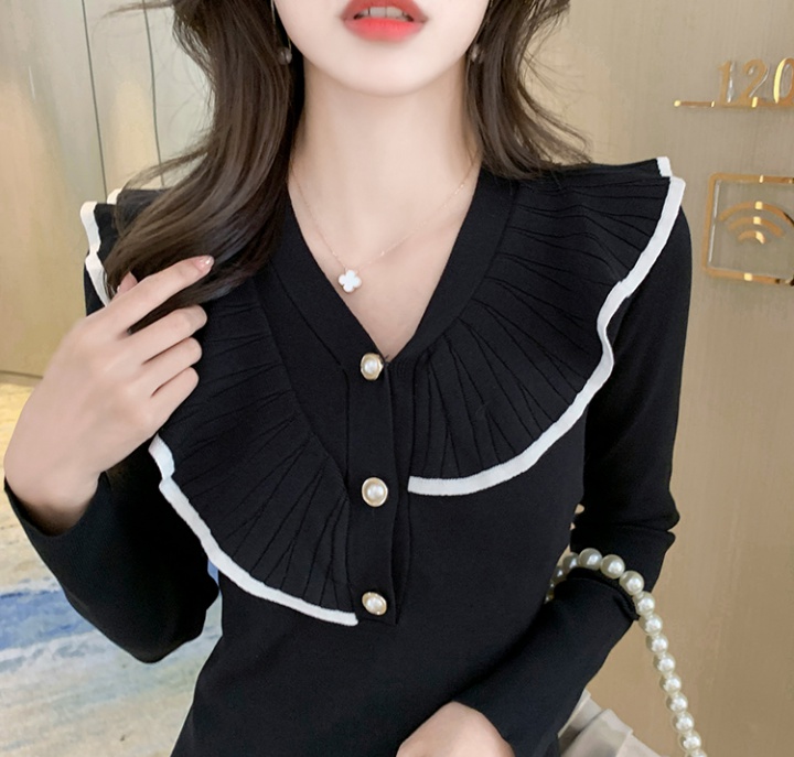 Temperament pinched waist dress knitted sweater