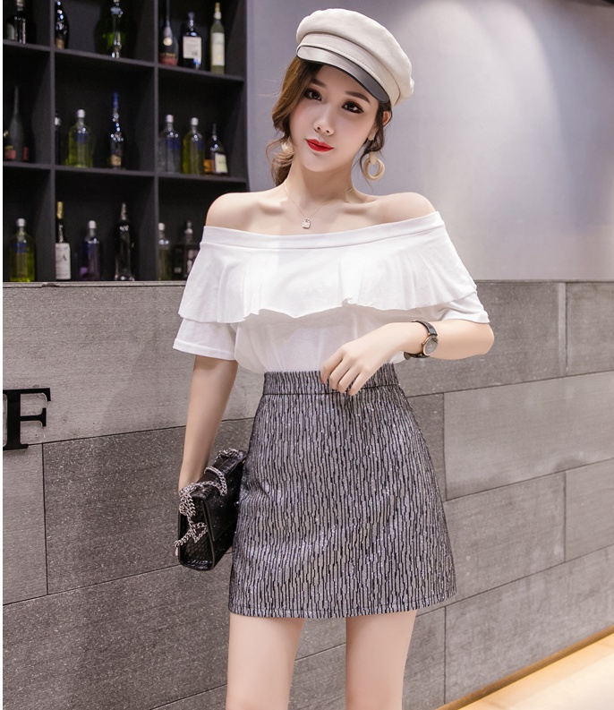Slim high waist short skirt Korean style all-match skirt
