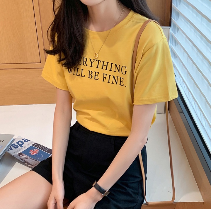 Printing summer tops round neck inside the ride T-shirt for women