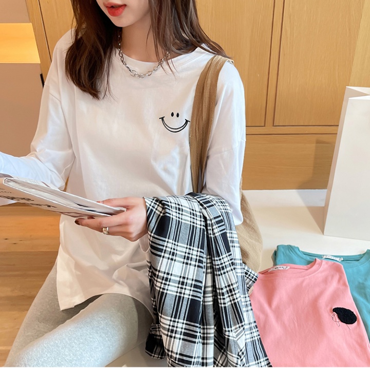 Loose long bottoming shirt autumn tops for women