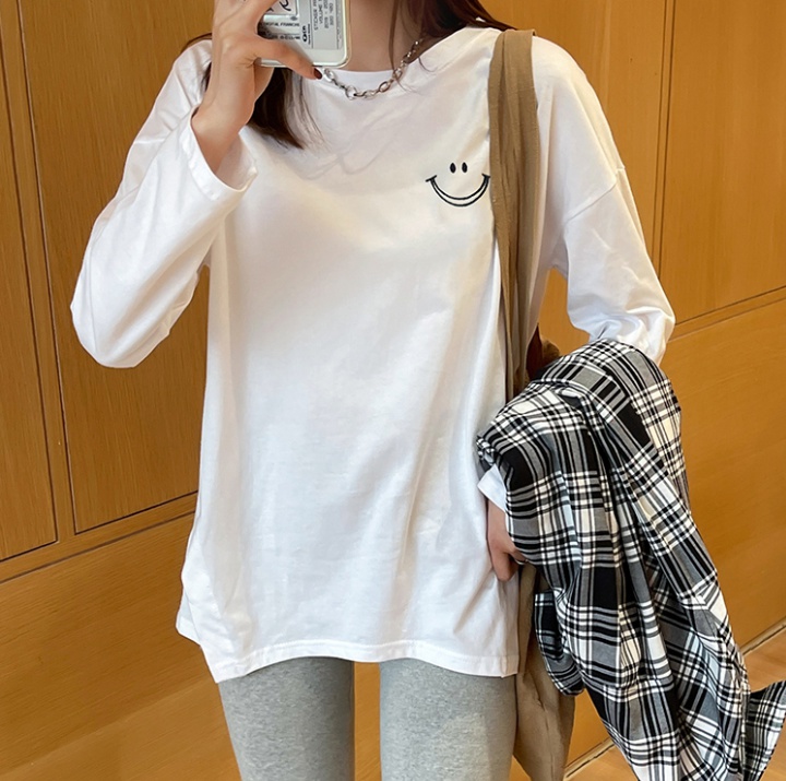 Loose long bottoming shirt autumn tops for women