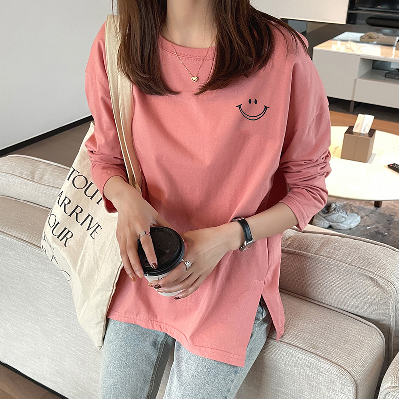 Loose long bottoming shirt autumn tops for women