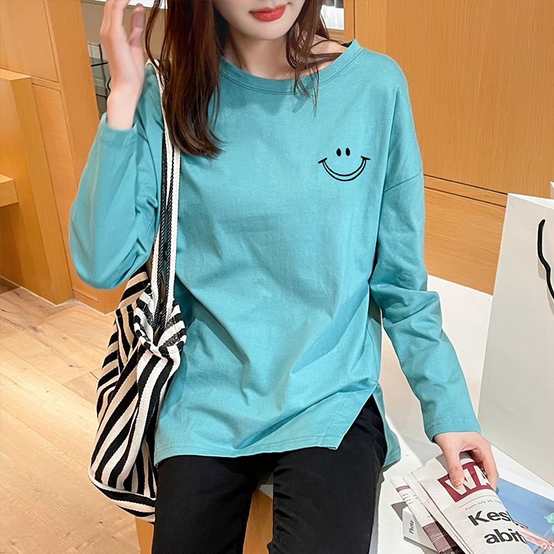 Loose long bottoming shirt autumn tops for women