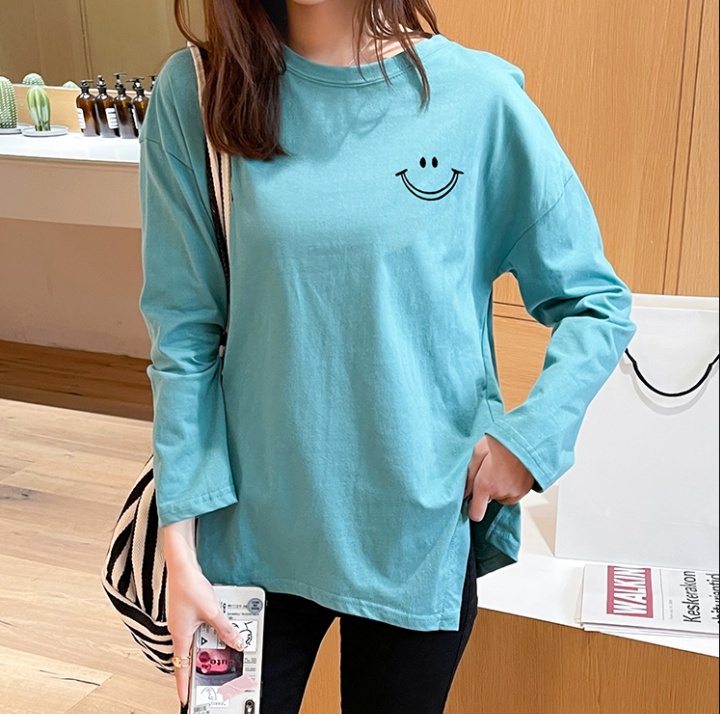 Loose long bottoming shirt autumn tops for women