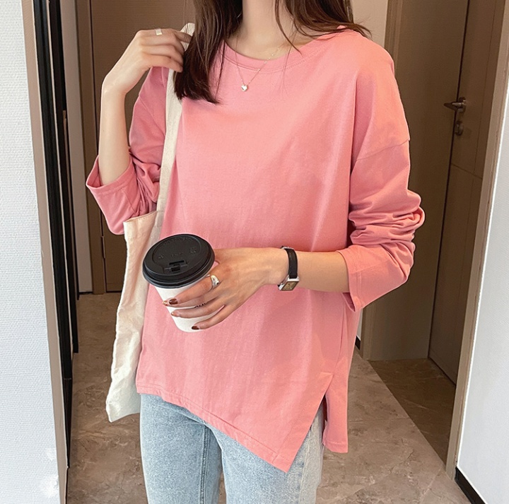 Pure cotton T-shirt long sleeve bottoming shirt for women