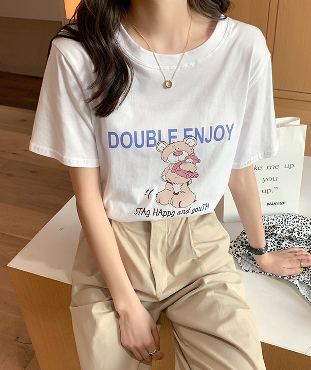 All-match tops short sleeve T-shirt for women