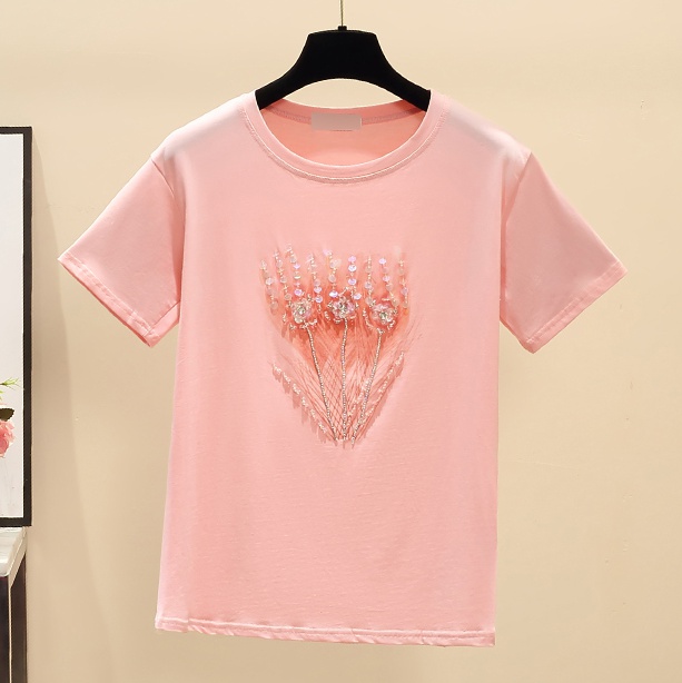 Round neck T-shirt loose tops for women