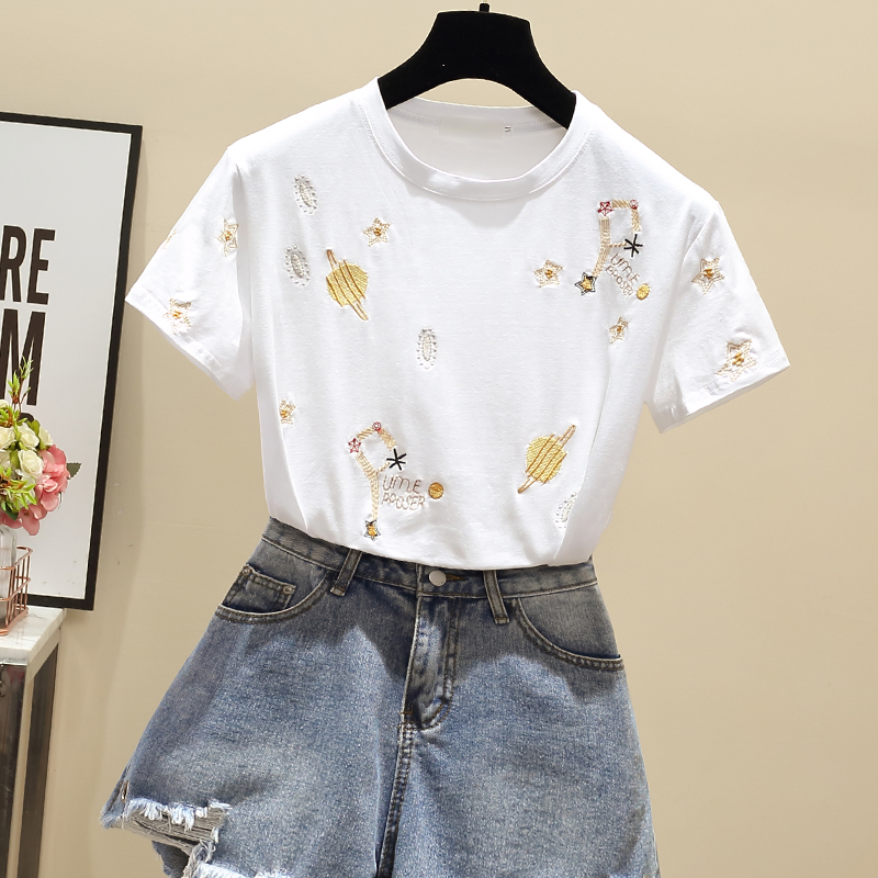 Summer Western style T-shirt short sleeve tops