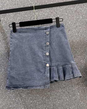 Slim irregular fat summer large yard high waist short skirt