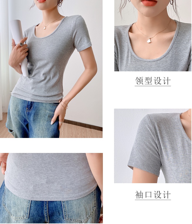 Slim summer T-shirt short sleeve tops for women