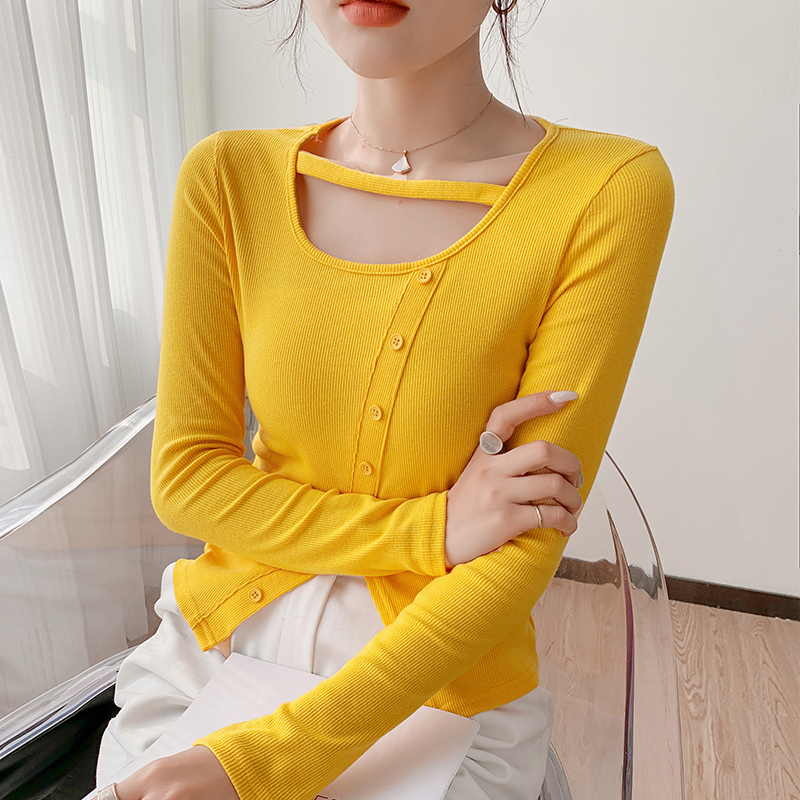 Slim bottoming shirt long sleeve tops for women