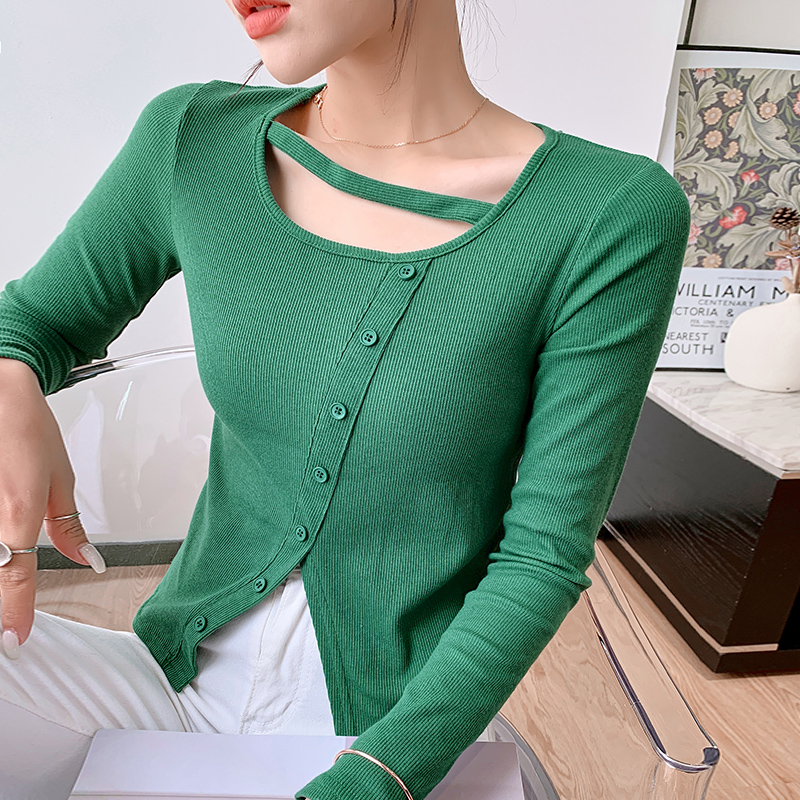 Slim bottoming shirt long sleeve tops for women