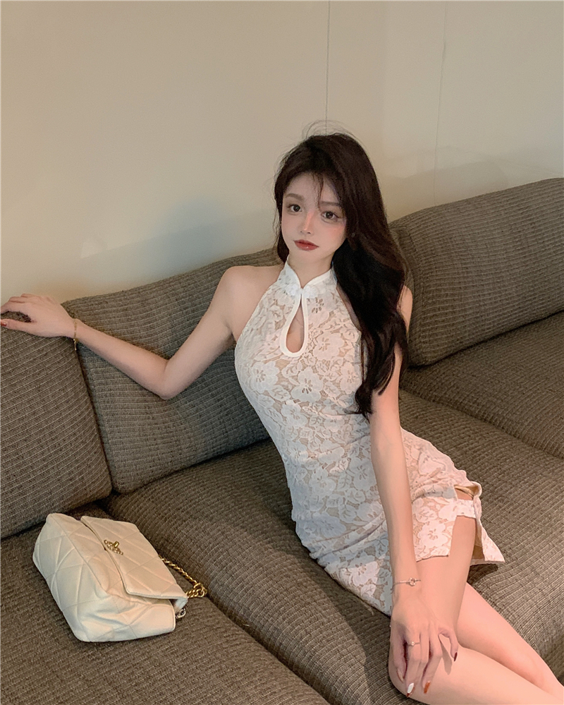 Sleeveless package hip cheongsam retro dress