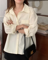 All-match simple Korean style loose long sleeve shirt