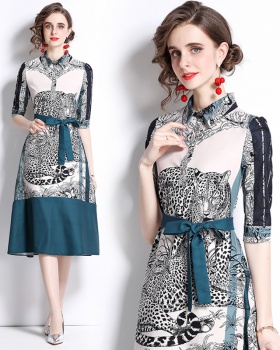 Printing fashion spring loose dress