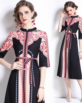 Printing spring fashion loose dress
