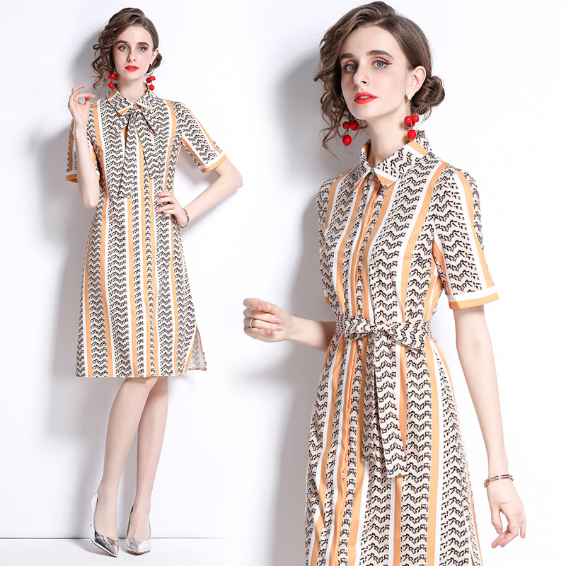 Fashion spring loose printing dress