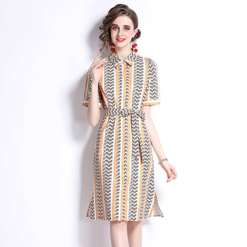 Fashion spring loose printing dress