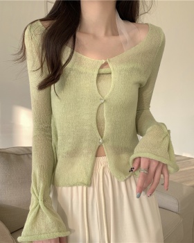Spring and summer thin sweater sling tops 2pcs set