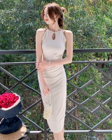 Hollow temperament long dress sleeveless formal dress