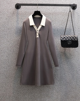 Knitted spring loose fat sister slim dress