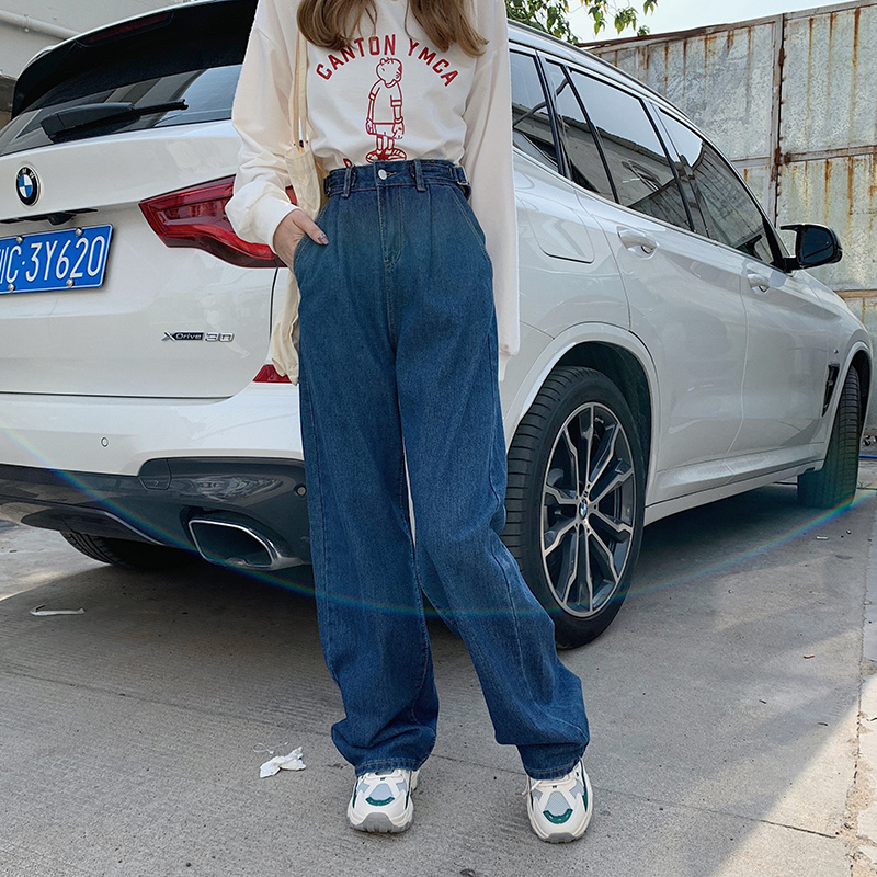 Slim spring and summer straight long pants for women