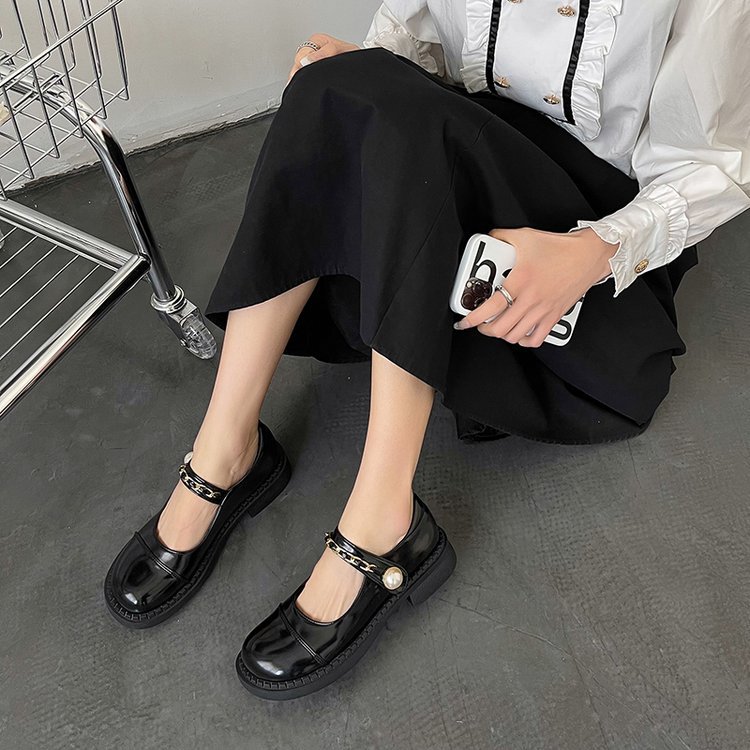 Small leather shoes flat shoes for women