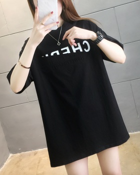 Korean style loose printing T-shirt for women