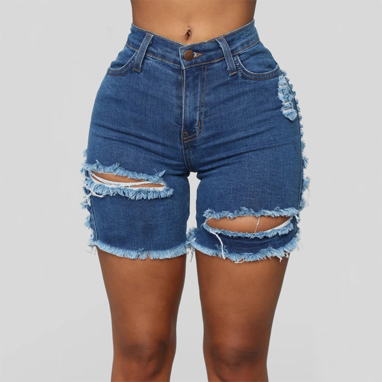 Holes shorts elasticity short jeans