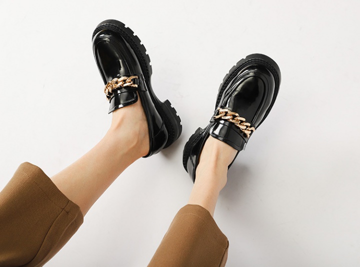 Fashion thick crust shoes spring leather shoes