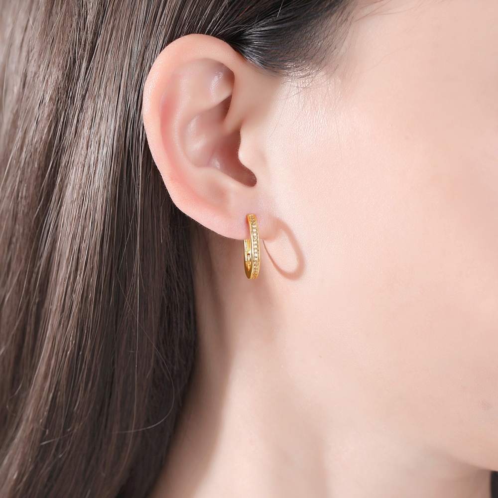 Zircon fashion temperament earrings for women