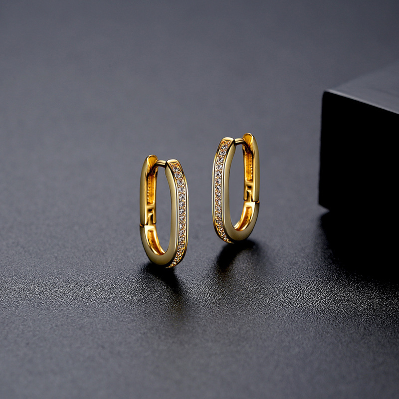 Zircon fashion temperament earrings for women