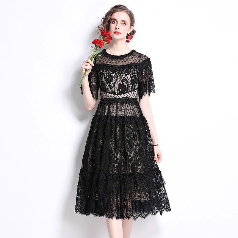 Fashion lace formal dress slim temperament long dress