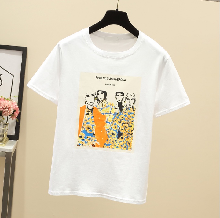 Loose cartoon tops thin T-shirt for women