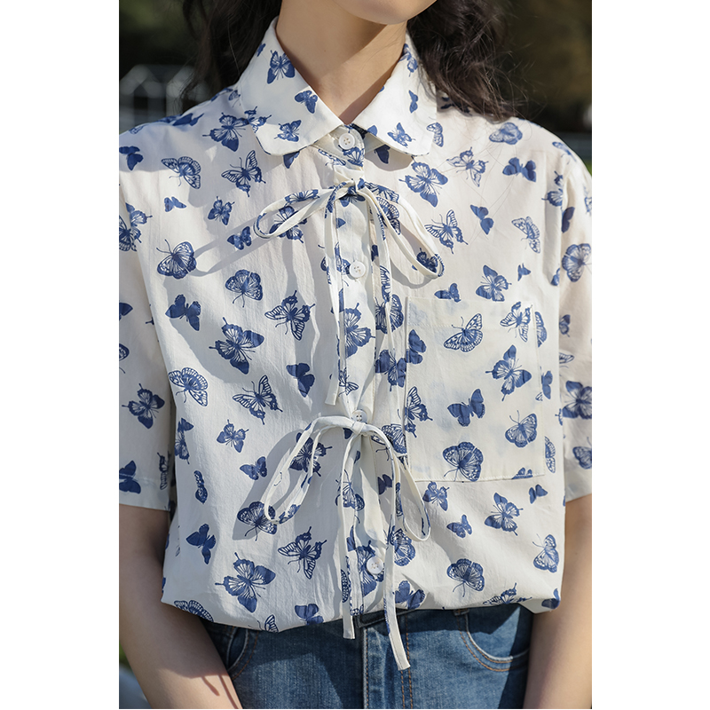 Frenum printing short sleeve spring and summer shirt