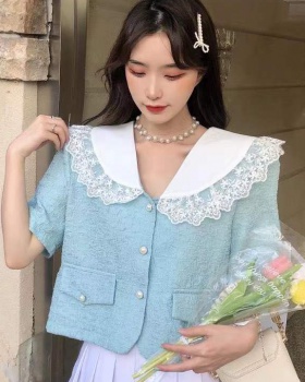 Ladies large yard shirt lace fashion and elegant shirts