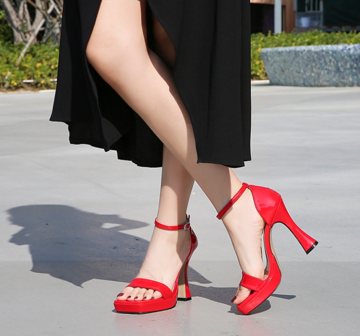 All-match sexy high-heeled shoes open toe sandals