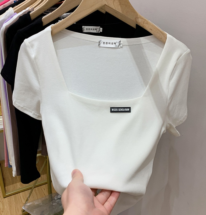 White short sleeve T-shirt Casual tops for women