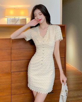 Package hip slim pinched waist sexy summer dress for women