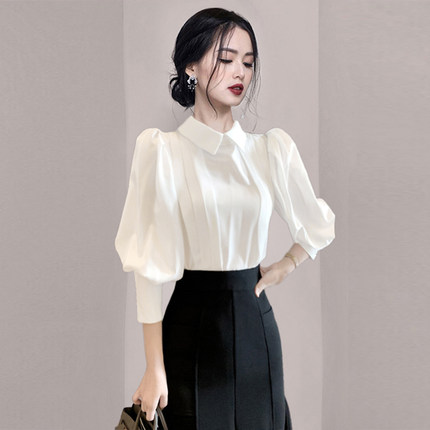 Fashion and elegant skirt shirt 2pcs set for women