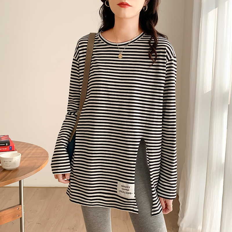 Long bottoming shirt Western style tops for women