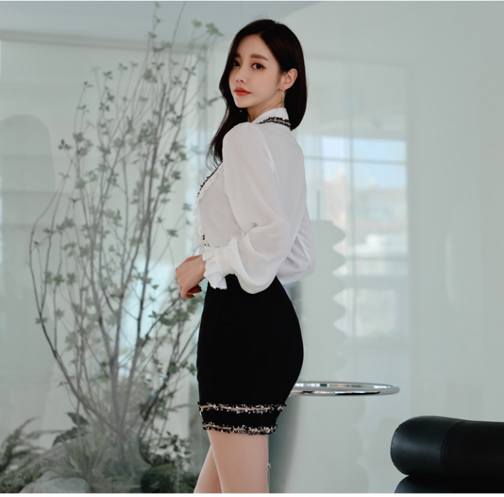Profession skirt sexy shirt 2pcs set for women