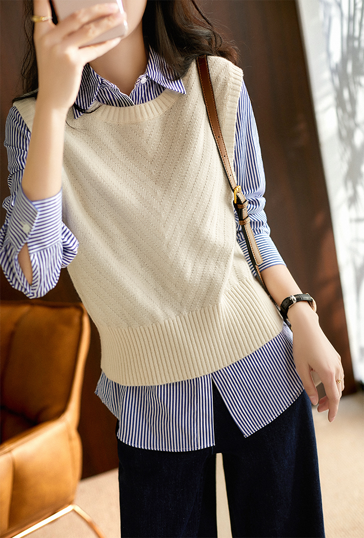 Spring and summer waistcoat wears outside vest for women