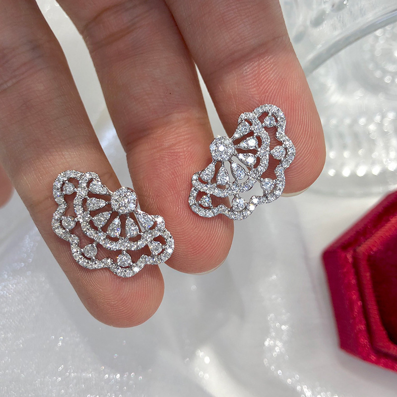 Personality earrings lace stud earrings for women