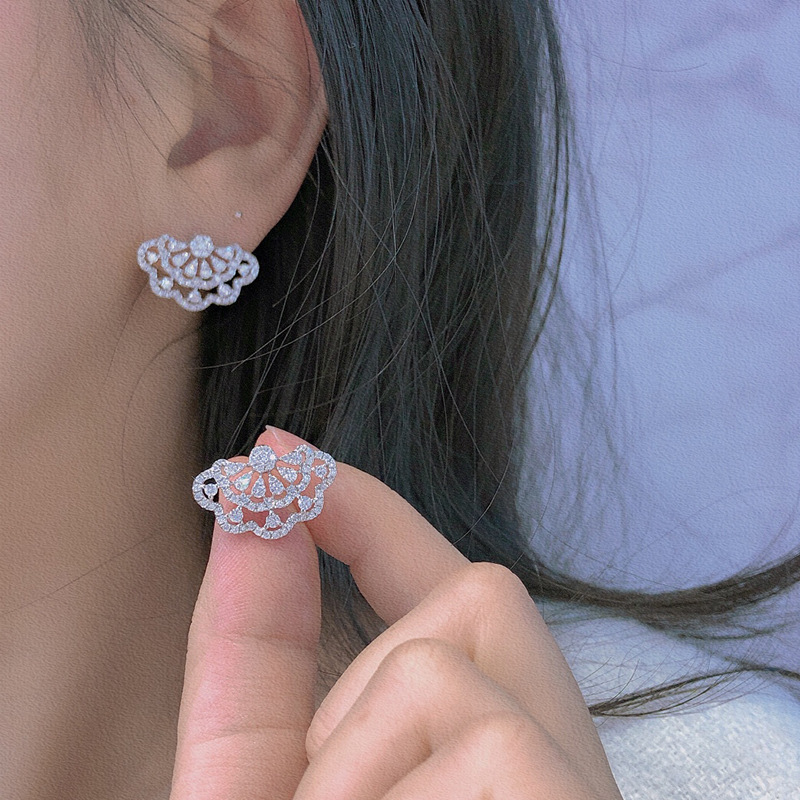 Personality earrings lace stud earrings for women