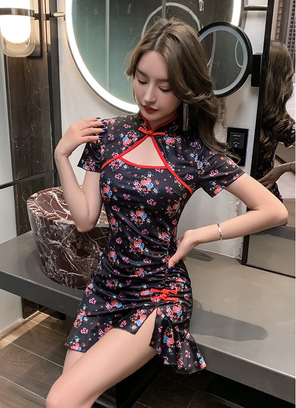 Low-cut night show dress overalls sexy cheongsam for women