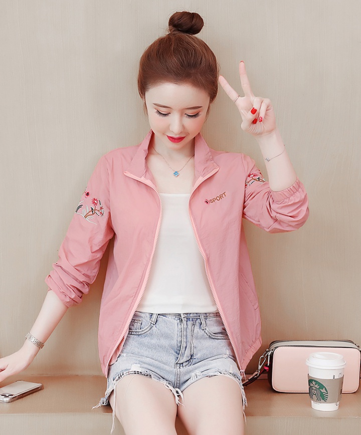 Student short thin coat Korean style sun shirt for women