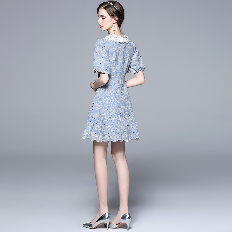 Hollow slim France style dress for women