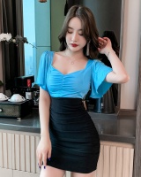 Slim sexy tight low-cut package hip Cover belly dress