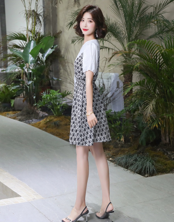 Summer thin temperament chiffon floral spring dress